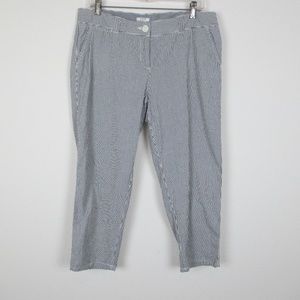 Crown Ivy Stripe Seer Sucker Pants, Size 10 Petite